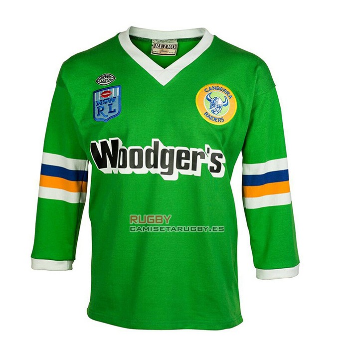 Camiseta Canberra Raiders Rugby 1989 Retro